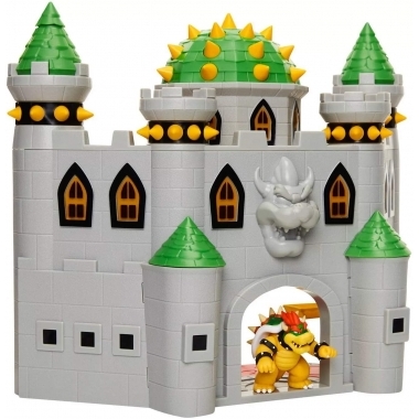 Super Mario Nintendo Set de joaca Deluxe Bowser Castle cu figurina Bowser 6,5 cm