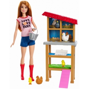 Barbie Cariere - set mobilier cu papusa la ferma