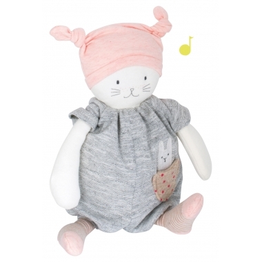 Pisicuta muzicala Moon, 28 cm, Moulin Roty