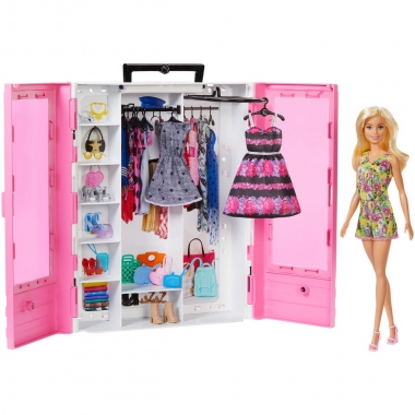 Sifonier cu hainute si papusa Barbie