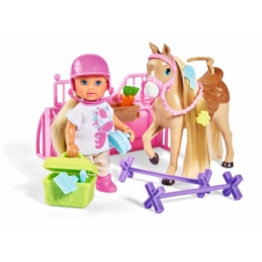 Set papusa Evi Love cu calut si accesorii 12 cm