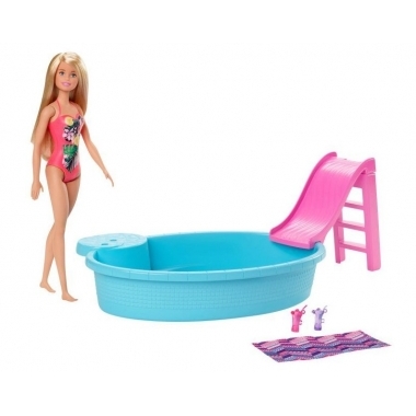 Barbie - set papusa cu piscina