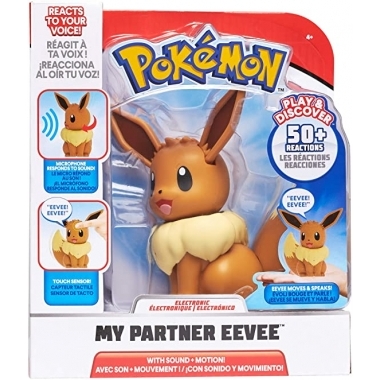 Pokémon Figurina interactiva My Partner Eevee 12 cm