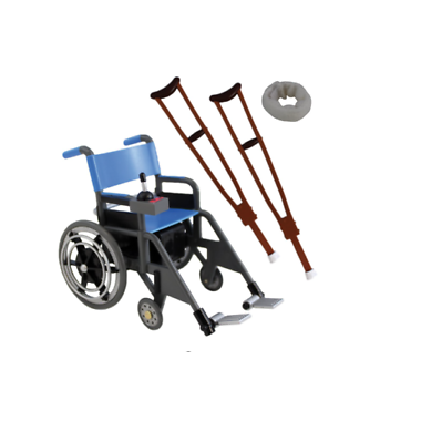 Accesorii WWE Scaun cu rotile - 'Wheelchair Playset (Blue)' - Ringside Exclusive
