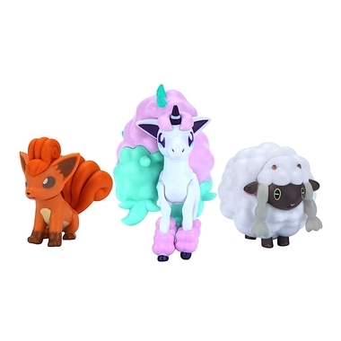 Pokemon Battle Galarian Ponyta, Vulpix si Wooloo 5-8 cm