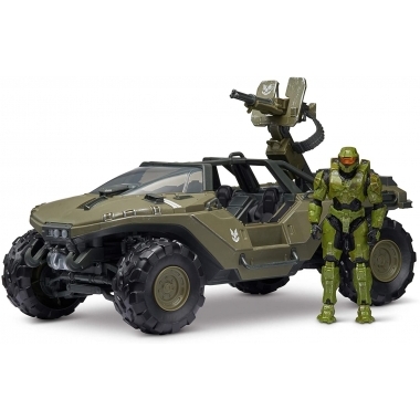 HALO - Set vehicul Warthog Deluxe si figurina Master Chief 11 cm