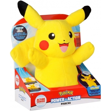 Pokemon Jucarie de plus Pikachu cu sunete si lumini 25 cm
