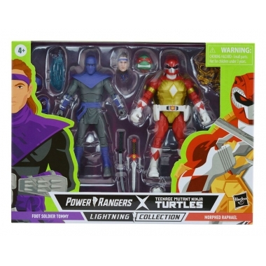 Power Rangers x TMNT Lightning Collection 2022 Set 2 figurine articulate Foot Soldier Tommy & Morphed Raphael 15 cm