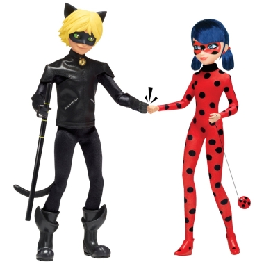 Miraculous: Set Ladybug si Cat Noir 26 cm