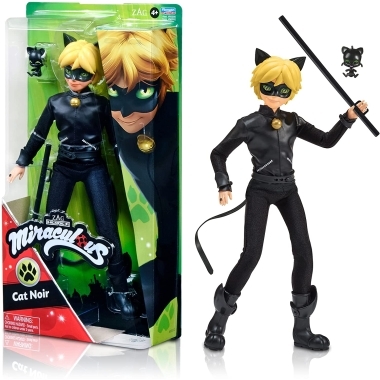 Miraculous: Papusa Cat Noir 26 cm cu accesorii