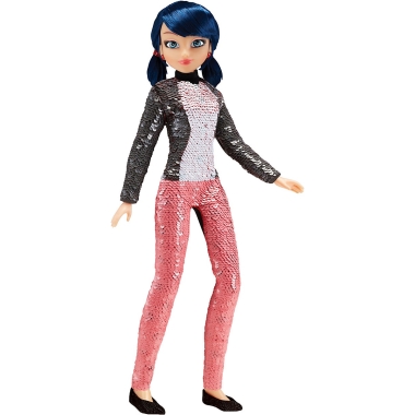 Miraculous Papusa Marinette 26 cm cu paiete reversibile