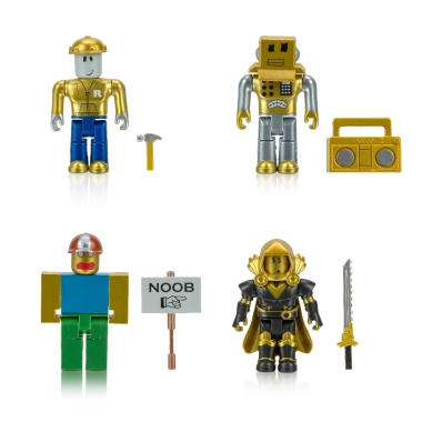 ROBLOX - Pachet cu patru personaje iconice si accesorii (15th Anniversary Gold Collector's Box)