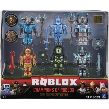 ROBLOX - Pachet cu sase personaje iconice si accesorii  (Champions of ROBLOX - 15th Anniversary)