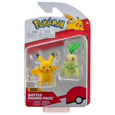 Pokemon Battle Minifigurine Pikachu si Chikorita 5-8 cm