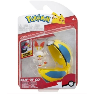 Pokémon Clip 'N' Go Scorbunny & Quick Ball 5 cm 