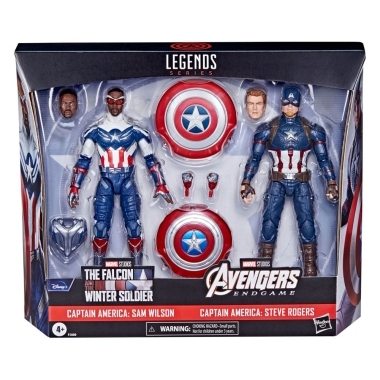 Avengers Marvel Legends Set figurine articulate Captain America: Sam Wilson & Steve Rogers 15 cm