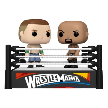 WWE POP! Wrestlemania Set 2 minifigurine din vinil John Cena si The Rock 9 cm