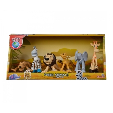 Funny Animals Set 6 figurine animale safari 5-7 cm
