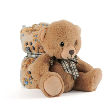 Teddy Bear Set Paturica si Jucarie de Plus 22cm