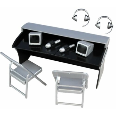 Playset comentatori WWE (argintiu)