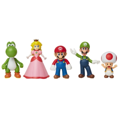 Super Mario Set 5 figurine 6 cm Mario & Friends