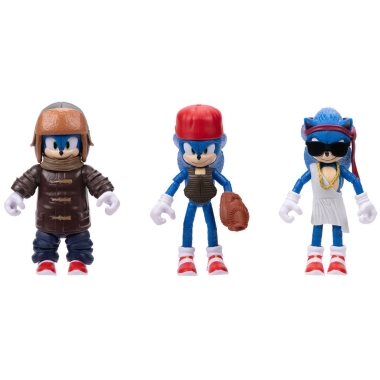 Sonic The Hedgehog 2 (Movie) Set 3 figurine articulate 10cm