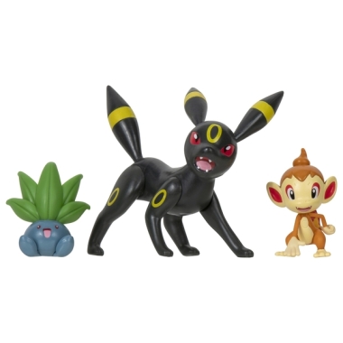 Pokemon Battle Figure Set 3 figurine Chimchar, Oddish, Umbreon 5-8 cm