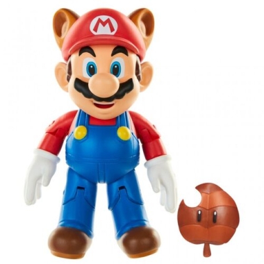 Super Mario Figurina articulata Mario Raton cu Frunza 10 cm