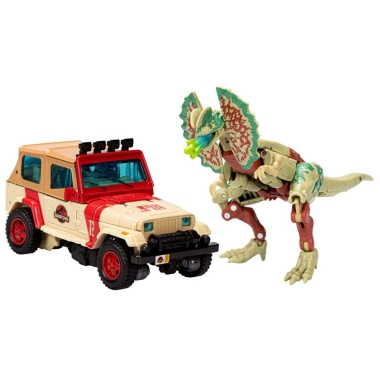 Transformers x Jurassic Park Set 2 figurine articulate Dilophocon & Autobot JP12