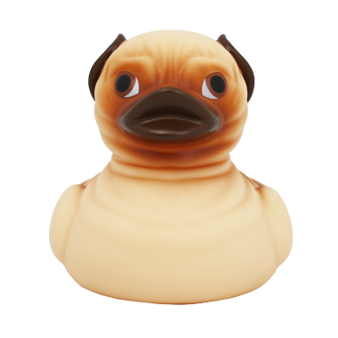 Pug Duck 8.5 cm (Rățușcă fantezie de cauciuc)