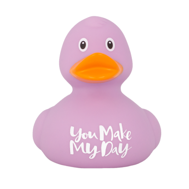 "You make my day" Duck, purple 8.5 cm (Rățușcă fantezie de cauciuc)