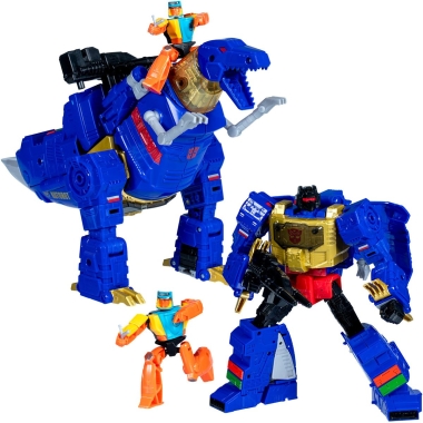 Transformers Generations Age of the Primes Leader G2 Universe FIgurine articulate Grimlock and Autobot Wheelie 19cm