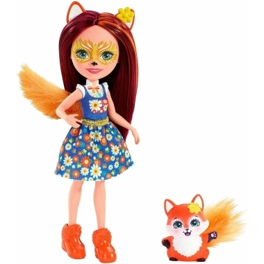 Enchantimals Mini Papusa Felicity Fox si Flick 15 cm