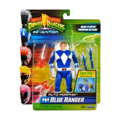 Mighty Morphin Power Rangers Action Figure Auto-Morphin Blue Ranger 12 cm