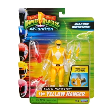 Mighty Morphin Power Rangers Figurina articulata Auto-Morphin Yellow Ranger 12 cm