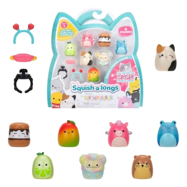 Squishmallow Squish a longs Set 8 Mini Figurine 3 cm