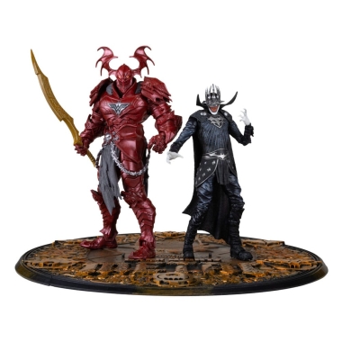 DC Multiverse McFarlane Collector Edition Set 2 figurine articulate Batman who laughs (Knight Armor) & Merciless (Dark Multiverse) 18 cm