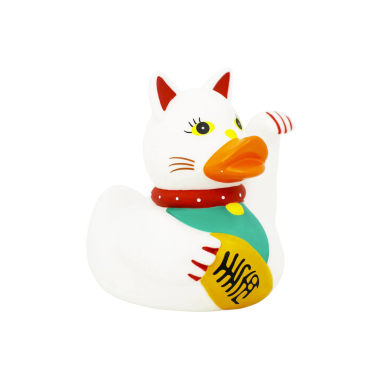 Lucky Cat Duck 8.5 cm (Rățușcă fantezie de cauciuc)