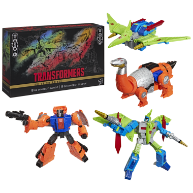  Transformers Age of the Primes Figurine articulate G2 Dinobot Swoop and G2 Dinobot Sludge 21 cm