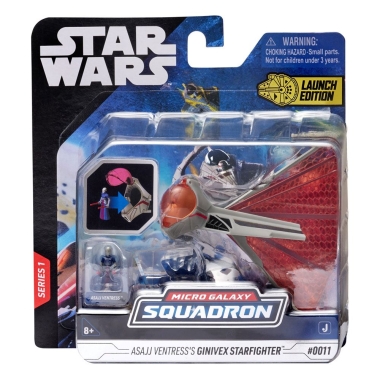 Star Wars Micro Galaxy Squadron Vehicul cu figurina Ginivex-Class Starfighter 7,5 cm
