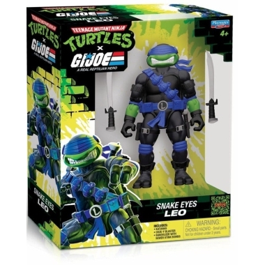 Teenage Mutant Ninja Turtles x G.I. Joe Crossover Classics Figurina articulata Leonardo x Snake Eyes 12 cm