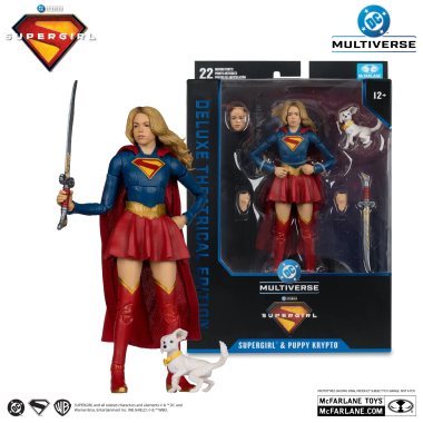 Supergirl DC Theatrical Deluxe Edition Figurina articulata Supergirl & Puppy Krypto18 cm
