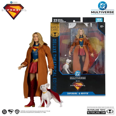 Supergirl DC Theatrical Deluxe Edition Figurina articulata Supergirl & Krypto18 cm