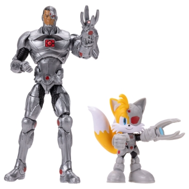 DC x Sonic the Hedgehog Set 2 figurne articulate Cyborg & Tails 