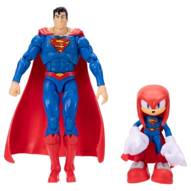 DC x Sonic the Hedgehog Set 2 figurne articulate Knuckles & Superman 