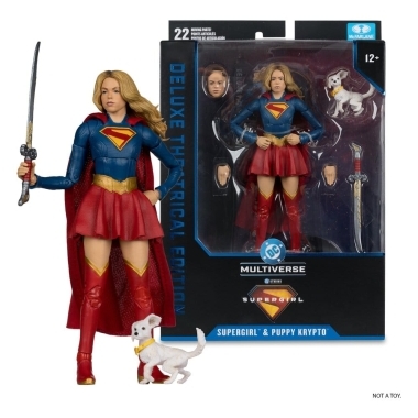 Supergirl DC Theatrical Deluxe Edition Figurina articulata Supergirl & Puppy Krypto18 cm