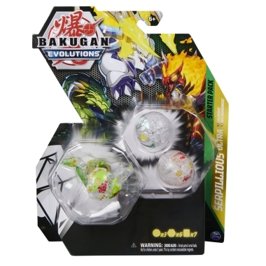 Bakugan Pachet Starter 3 bakugani S4 Serpillious Ultra Verde Colossus si Neo Dragonoid