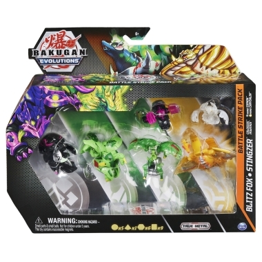 Bakugan S4 pachet starter 4 piese Blitz Fox, Stingzer, Colossus si Pegatrix