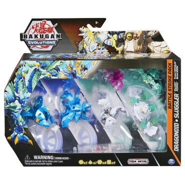 Bakugan S4 - pachet starter 4 piese: Dragonoid, Slugger, Nillious si Pegatrix