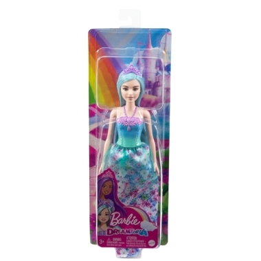 Barbie Dreamtopia papusa printesa cu par albastru